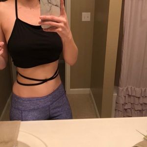 Never worn black crop top